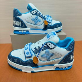 LV версия высшего качества Мода на LV Trainer Спортивные кроссовк