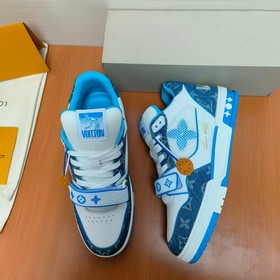 LV версия высшего качества Мода на LV Trainer Спортивные кроссовк