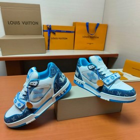 LV версия высшего качества Мода на LV Trainer Спортивные кроссовк