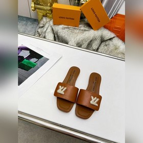 Плоская подошва Louis Vuitton (LV) Новые тапочки, одновременно по