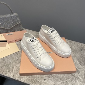 Miumiu 2023 весна-лето новые кеды Верх： джинсовая ткань Подкладка