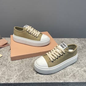 Miumiu 2023 весна-лето новые кеды Верх： джинсовая ткань Подкладка
