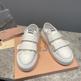 Miumiu 2023 весна-лето новинка, кеды на липучках Верх： джинсовая