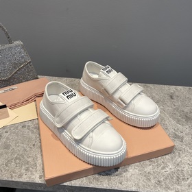 Miumiu 2023 весна-лето новинка, кеды на липучках Верх： джинсовая 
