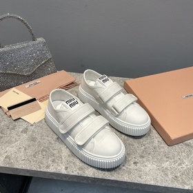 Miumiu 2023 весна-лето новинка, кеды на липучках Верх： джинсовая 