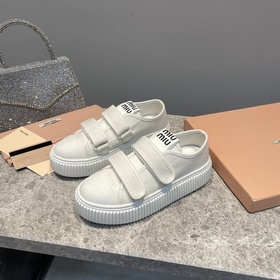 Miumiu 2023 весна-лето новинка, кеды на липучках Верх： джинсовая 