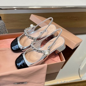 MiuMiu лакированные туфли на каблуке с задним ремешком «Белый» Ма