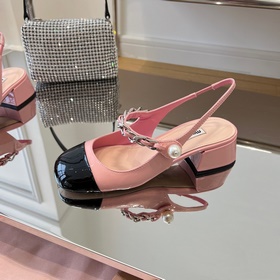 MiuMiu лакированные туфли на каблуке с задним ремешком «Белый» Ма