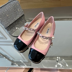 MiuMiu лакированные балетки на плоской подошве | Высочайшее качес