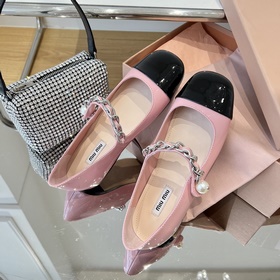 MiuMiu лакированные балетки на плоской подошве | Высочайшее качес
