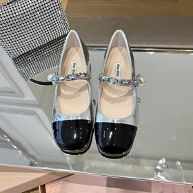 MiuMiu лакированные балетки на плоской подошве | Высочайшее качес