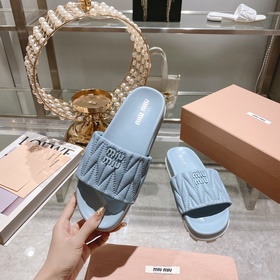 Miu*Miu 2023 весенне-летняя коллекция модных тапочек 1：1, мгновен