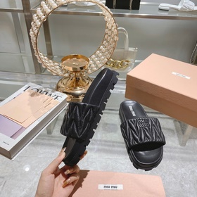 Miu*Miu 2023 весенне-летняя коллекция модных тапочек 1：1, мгновен