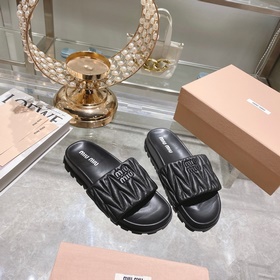 Miu*Miu 2023 весенне-летняя коллекция модных тапочек 1：1, мгновен