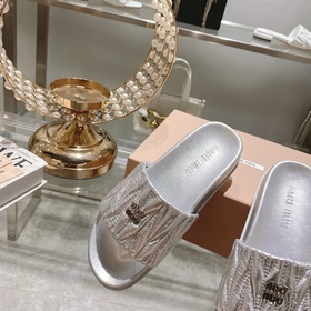 Miu*Miu 2023 весенне-летняя коллекция модных тапочек 1：1, мгновен