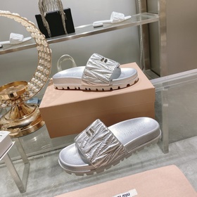 Miu*Miu 2023 весенне-летняя коллекция модных тапочек 1：1, мгновен