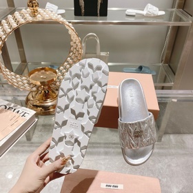 Miu*Miu 2023 весенне-летняя коллекция модных тапочек 1：1, мгновен