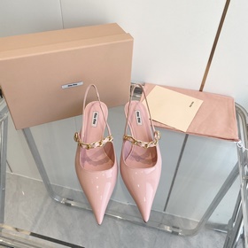 Модные туфли miumiu ранней весны 2023 года, туфли с заостренным н