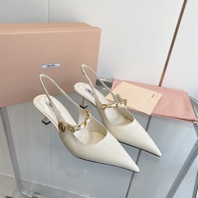 Модные туфли miumiu весна 2023 года, туфли с заостренным носком, 