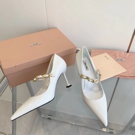 Модные туфли miumiu ранней весны 2023 года, туфли с заостренным н