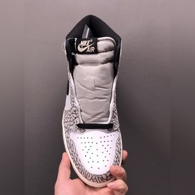 Air Jordan 1 High Elephant черно-белые, полностью сшитые на компь