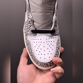 Air Jordan 1 High Elephant черно-белые, полностью сшитые на компь