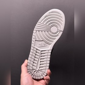 Air Jordan 1 High Elephant черно-белые, полностью сшитые на компь