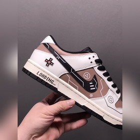 Nk SB Dunk Low PS5 Тема Бело-коричневая расцветка SB низкие кросс