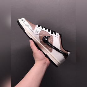 Nk SB Dunk Low PS5 Тема Бело-коричневая расцветка SB низкие кросс