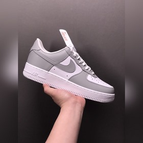 Nk Air Force 107 Low Серый и белый Военные кроссовки FD9763-101 Р