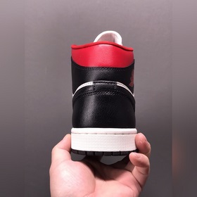 Чистый оригинал Air Jordan AJ1 Mid AJ1 Джо 1 черно-бело-красный с