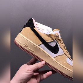Nk Air Force 107 Low, хаки с черными вставками, низкие кроссовки 