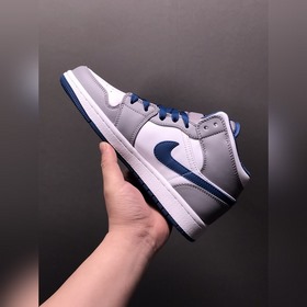 Air Jordan 1 Mid True Blue AJ1 Джо 1 настоящий синий средней высо