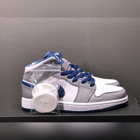 Air Jordan 1 Mid True Blue AJ1 Джо 1 настоящий синий средней высо