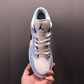 Оригинальные кроссовки Air Jordan 1 Low Lce Blue AJ1 Джо 1 бело-с