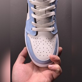 Оригинальные кроссовки Air Jordan 1 Low Lce Blue AJ1 Джо 1 бело-с