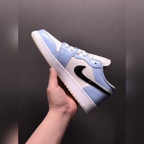 Оригинальные кроссовки Air Jordan 1 Low Lce Blue AJ1 Джо 1 бело-с
