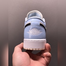 Оригинальные кроссовки Air Jordan 1 Low Lce Blue AJ1 Джо 1 бело-с