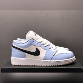 Оригинальные кроссовки Air Jordan 1 Low Lce Blue AJ1 Джо 1 бело-с