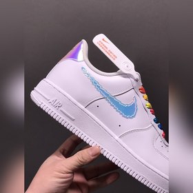 Nk Air Force 107 Low Радужные лазерные низкие кроссовки Air Force