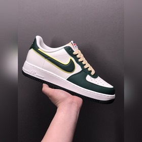 Nk Air Force 107 Low Бело-зеленые низкие кроссовки Air Force One