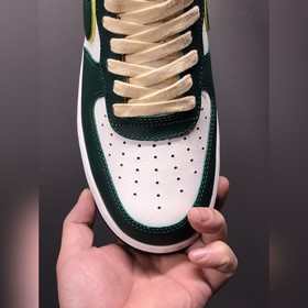 Nk Air Force 107 Low Бело-зеленые низкие кроссовки Air Force One 