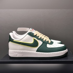 Nk Air Force 107 Low Бело-зеленые низкие кроссовки Air Force One 