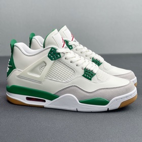 Air Jordan AJ4 x SB эксклюзивная коллаборация, зеленый и белый Пе
