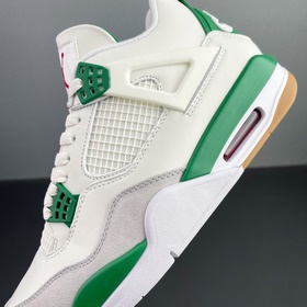 Air Jordan AJ4 x SB эксклюзивная коллаборация, зеленый и белый Пе