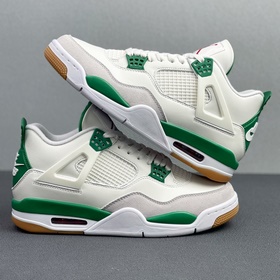 Air Jordan AJ4 x SB эксклюзивная коллаборация, зеленый и белый Пе