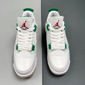 Air Jordan AJ4 x SB эксклюзивная коллаборация, зеленый и белый Пе