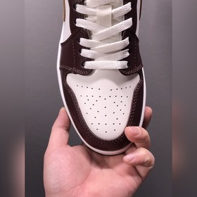 Air Jordan 1 Low AJ1 Джо 1 бело-коричневые низкие кроссовки для п