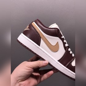 Air Jordan 1 Low AJ1 Джо 1 бело-коричневые низкие кроссовки для п