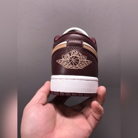 Air Jordan 1 Low AJ1 Джо 1 бело-коричневые низкие кроссовки для п